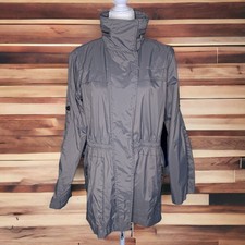 The Fillmore Women's Hooded Rain Jacket Anorak Gray Size Small