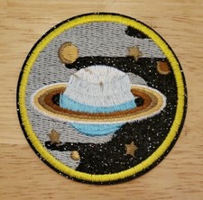 Planet Universe Space Stars Galaxy Iron/Sew-On Embroidered Patch 0273