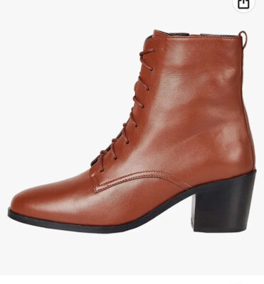 Amazon Brand Women's Ankle Lace Front Side Zip boots £70 EU 41 UK  UK