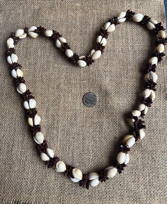 Amazon.com: ATIMIGO White Puka Shell Hawaiian Cowrie Shell  Handmade Hawaiian Cowrie Shell and Pearl Necklace main image 2