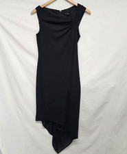 David Meister Dress Size 6 Black Sleeveless Asymmetrical