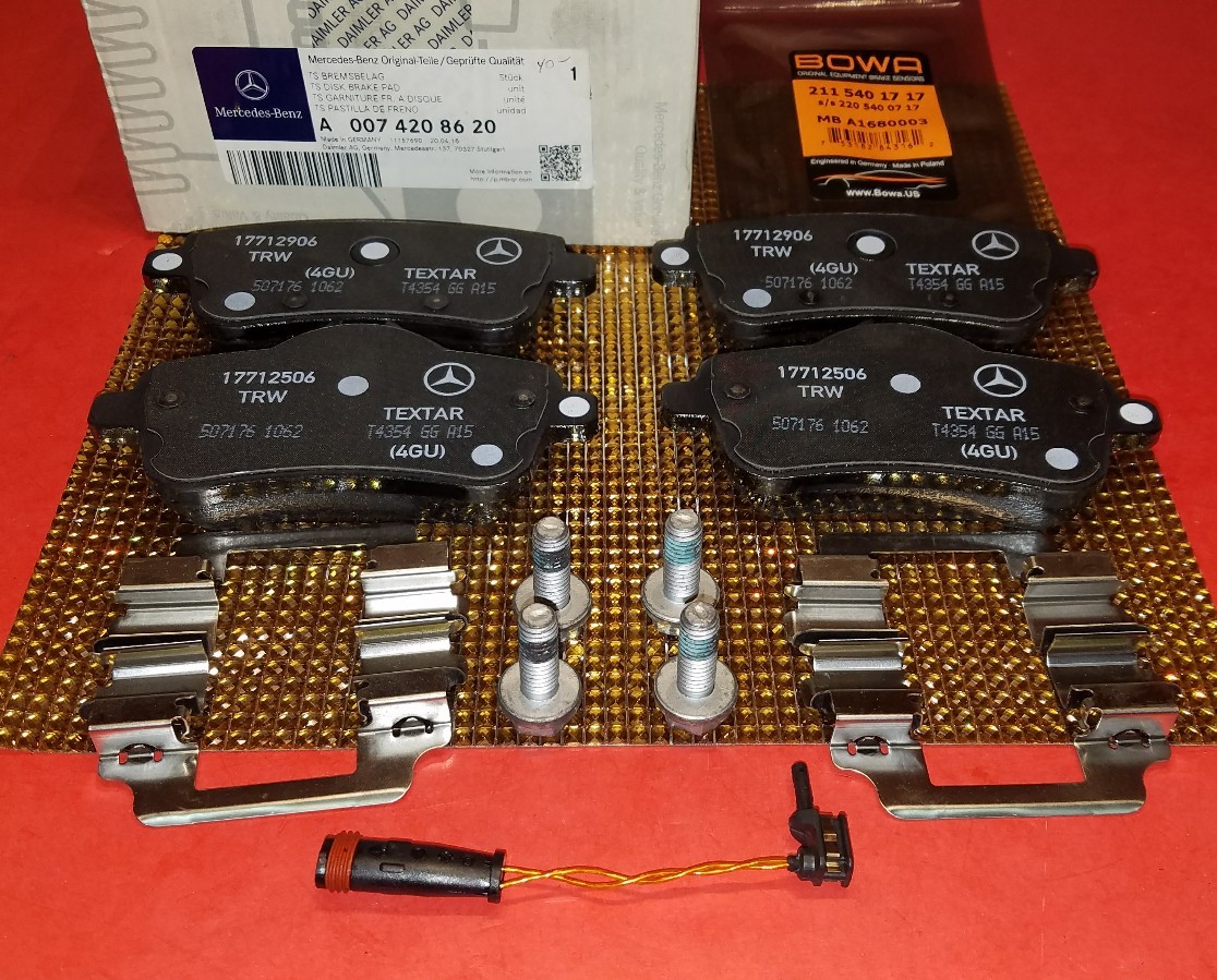 Mercedes Rear Brake Pad Set with Sensor GL63 ML63 GLE450 GLE63 GLS63