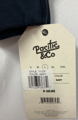 Pacific And Company Sweatshirt Destin Florida Mens Size L Blue Long Sleeve