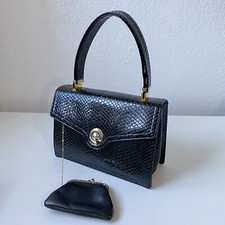 Vintage Koret Leather Handbag Shoulder Bag with chained coin purse
