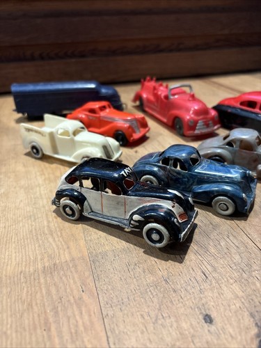 Lot Of (8) Vintage 1940-50's LAPIN,jewels,Hubley Plastic Cars VARIOUS COLORS - Picture 15 of 16