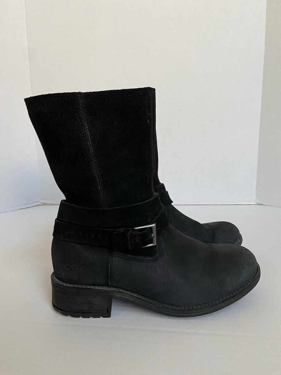 Biker Short Womens Ugg Biker Boots Ugg Leather Boots Booties