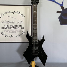 7-strings WARLOCK EXTREME Electric Guitar Black Tremolo Bridge Skull Inlay