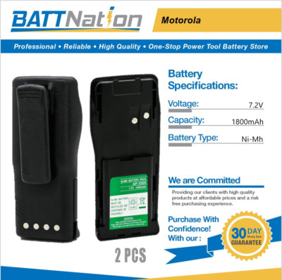 6 Batterie Ni-MH Per Motorola Radius GP350 - P/N HNN9360 - 1.7Ah - Celle GS Yuasa Giappone