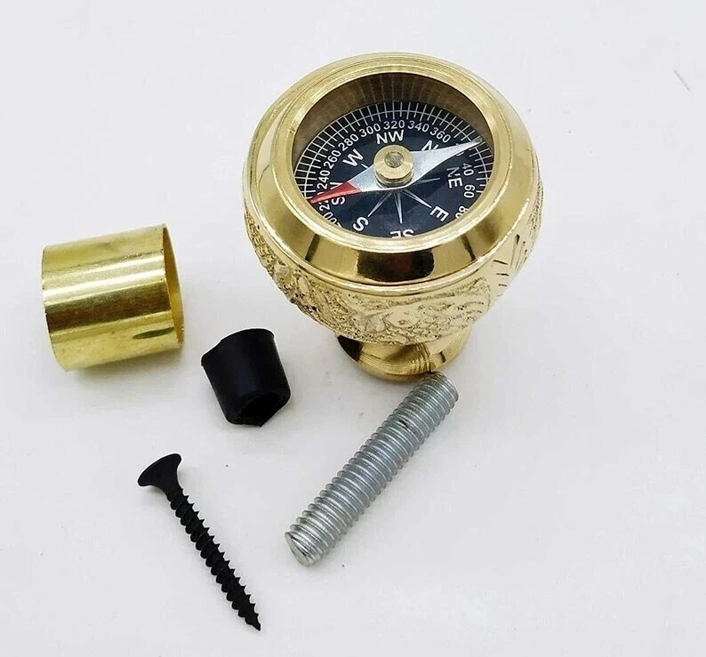 Solid Brass Compass Designer Handle Only – Vintag… - image 4