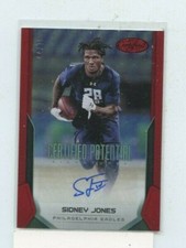 SIDNEY JONES 2017 Panini Certified Potential Signatures Red Auto #D /75