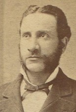 MAN WITH MUTTON CHOPS, DRAMATIC POSE. CDV. BALTIMORE, MD.