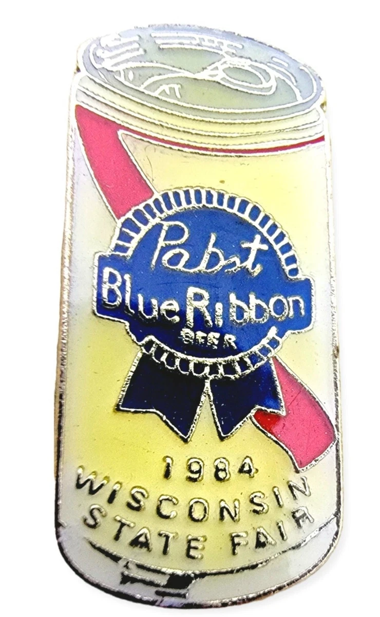 Vintage Pabst Blue Ribbon Beer Can Pin 1984 Wisconsin State Fair PBR Hatpin Rare