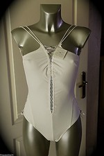 maillot de bain 1 pièce blanc luxe VANNINA VESPERINI T 40 NEUF ÉTIQUETTE v 230€