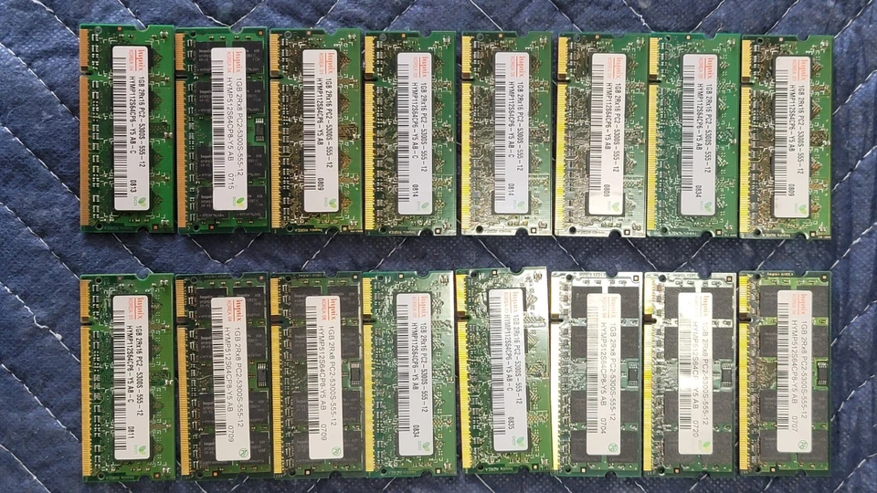 Lot of 50 DDR2 Laptop RAM Memory, Samsung, Crucial, 2gb, 1gb, 512mb, 6400, 5300 - Image 2 of 4