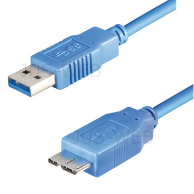 5m USB 3.0 Kabel A Stecker auf micro USB Typ B Stecker Ladekabel Datenkabel blau