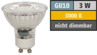 Mcshine Led-Strahler Mcshine ''Mcob'' GU10, 3W, 250 Lm, Warmweiß