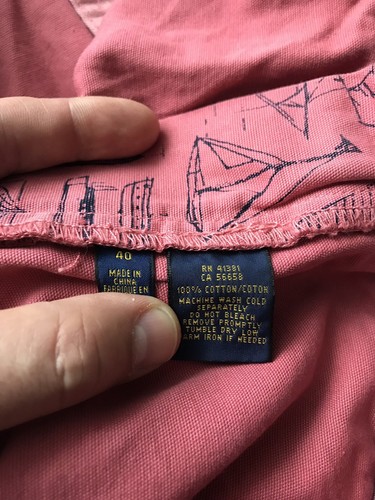 EUC Polo Ralph Lauren Men’s Sailboat 6” Shorts Size 40 Pink Nautical - Picture 4 of 7