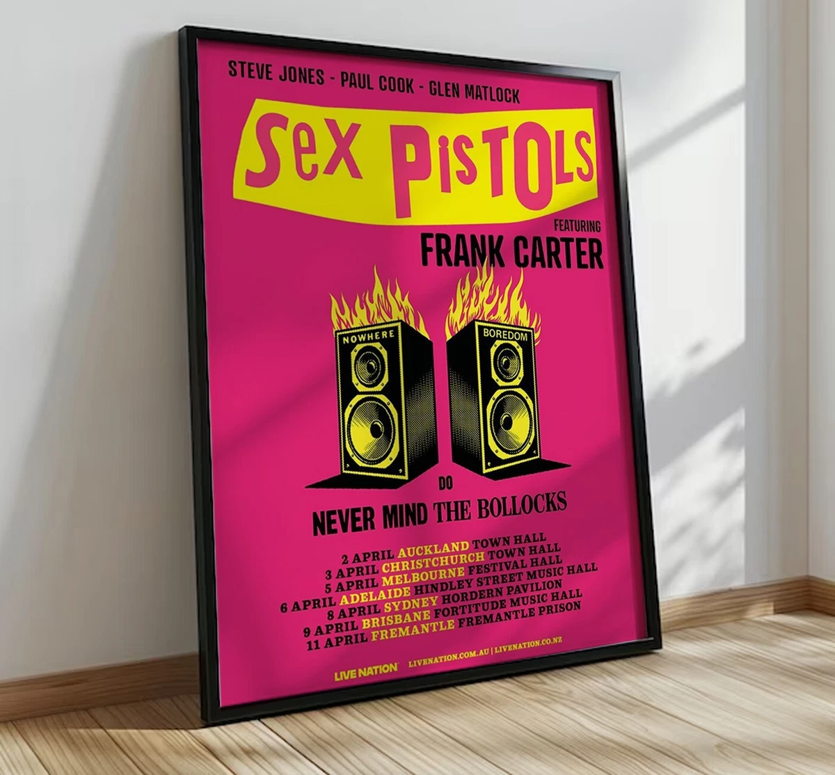 SEX PISTOLS 'Never Mind The Bollocks' AU Tour 2025 Poster