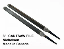 2pcs Nicholson 8" CANTSAW metal hand file - Made in Canada NOS for Crosscut saw