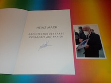 Heinz Mack Kunst ART  signed signiert autograph Autogramm in Katalog in person