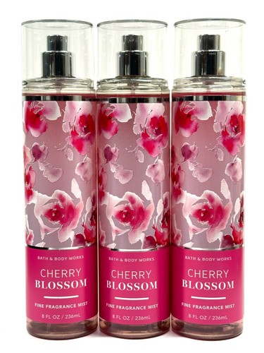 NEW 3 BATH & BODY WORKS CHERRY BLOSSOM WOMEN FINE FRAGRANCE SPRAY BODY MIST 8 OZ - 第 1/5 張圖片