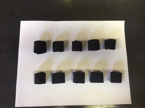 (10 Pack) 1.5" W x 1" H Elastic Webbing Strap Keepers, Black BUY MORE & SAVE 10%