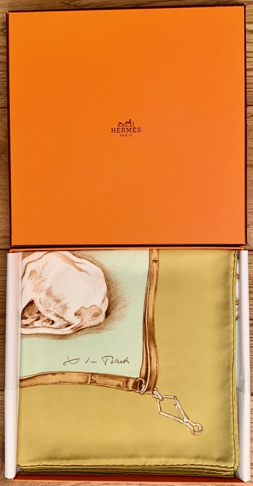 Original HERMES Tuch/Foulard/Scarf "LES LEVRIERS", 2002