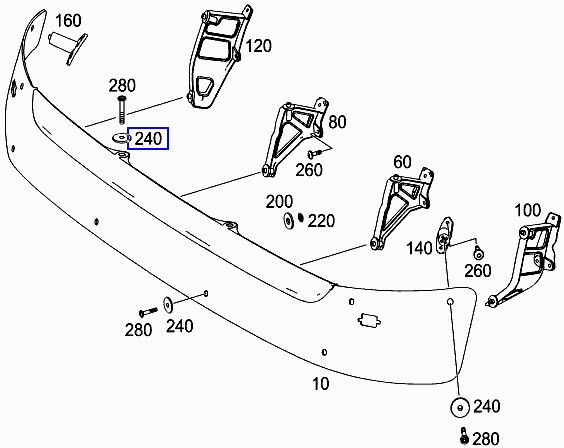 Mercedes W960 Sun Visor Mounting Plastic Washer Shim M6 