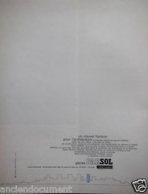 WERBUNG 1970 SAINT-GOBAIN EIN NEUER HORIZONT FÜR ARCHITEKTUR - ADVERTISING