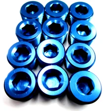 1/2" NPT Pipe Plugs  Aluminum w/ allan head 12 per pkg  Blue anodized Aluminum