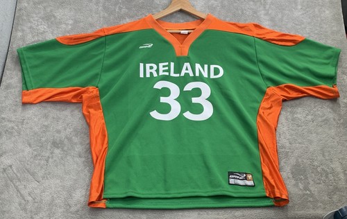 Vintage Brine Jersey Adult Size XL Ireland National Team Lacrosse Green #33 Boxy