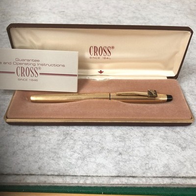 Vintage Cross Pen Classic Century Ballpoint Pen 10k Gold Filled With Case
