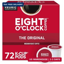 Eight O'Clock Coffee The Original, Keurig K-Cup Pods, Medium Roast, 72 Count