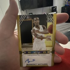 Leaf 2022-23 Draft Rookie Autograph Bennedict Mathurin Card #BA-BM1
