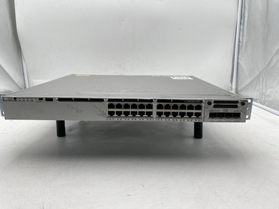 Cisco Catalyst WS-C3850-24P-S Switch 24-Port Gigabit PoE+ w/C3850-NM-2-10G