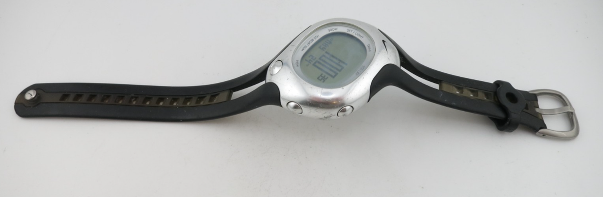 Nike Triax Speed 300 Digital Sport Black + Silver-Tone Watch