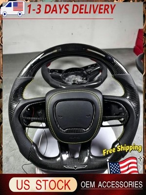 LED Carbon fiber Steering Wheel for Dodge Charger Hellcat Jeep SRT8 2015+