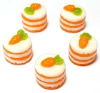 10 Dollhouse Miniature Carrot Layer Cakes * Doll Bakery Food Barbi Diorama Lot