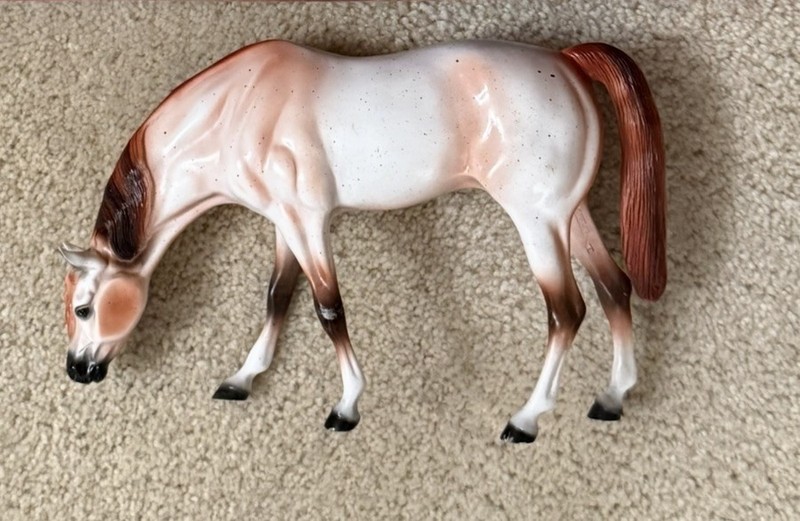 RARE Vintage 1960's Hartland Rose Grey Gray Grazing Mare Horse Fair Maiden