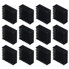 Aluminum Heatsink 12 PCS Black 25x25x10mm Cooler Radiator Heat Sink Chip
