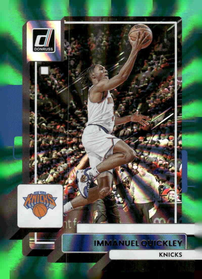 2022-23 Donruss #175 Immanuel Quickley Holo Laser Green
