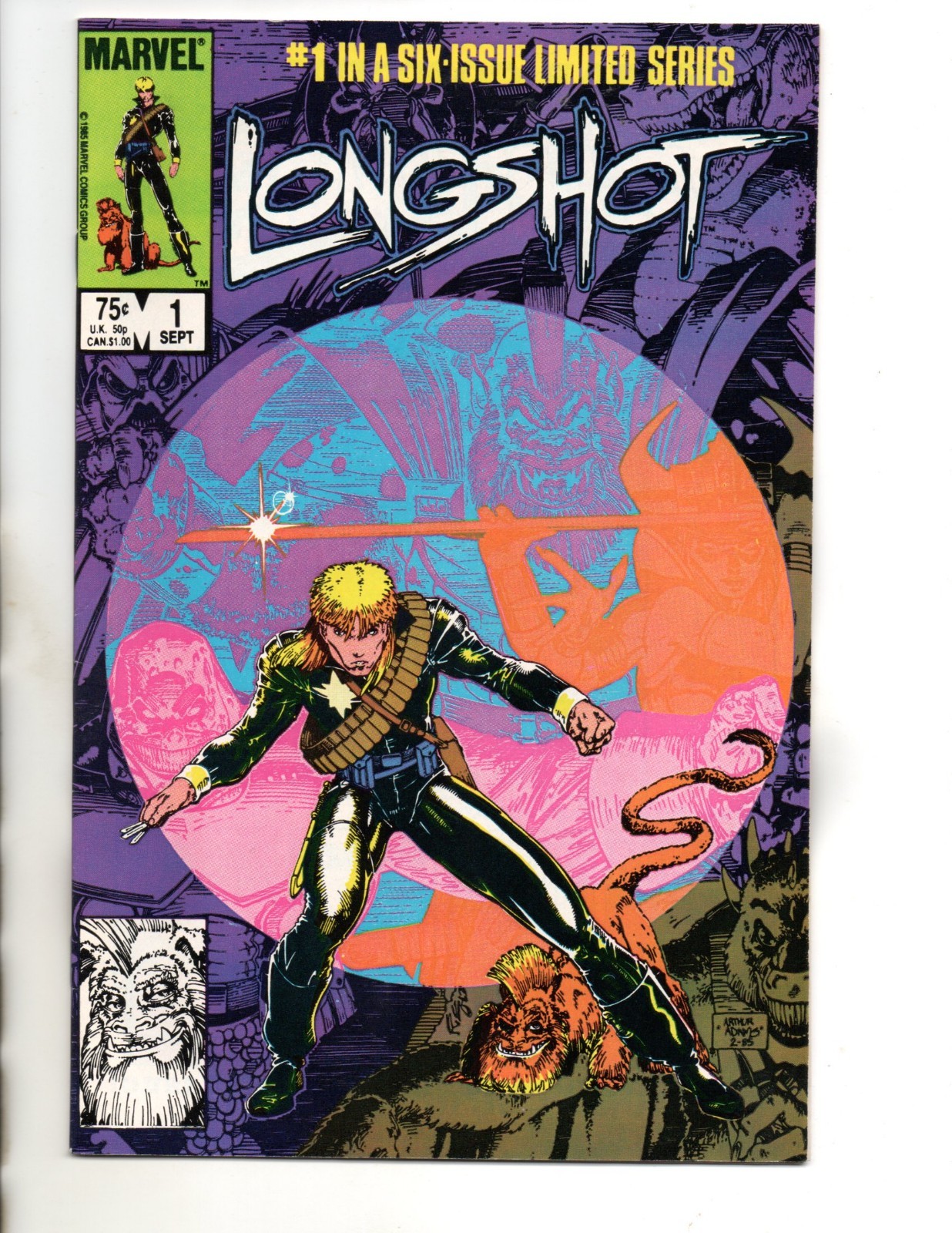 Longshot #1-6 Marvel Comics Nocenti Adams 1985 en estado bastante bueno/casi nuevo