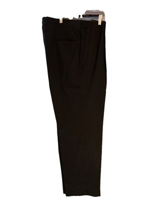 Christian Dior Monsieur Dress Pants Mens Black Pleated Slacks Trousers 37 x 31.5