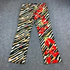 Vintage Versace Womens Jeans Straight 34 32 UK 14 Animal Flower Print Italy