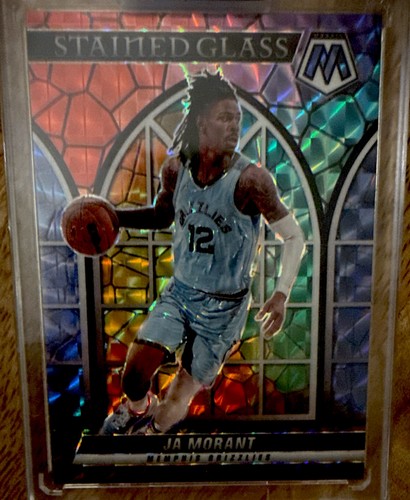 Panini Mosaic 2021-22 Ja Morant Grizzlies Stained Glass Insert Card #5