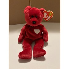 Ty "Valentina" Beanie Baby Plush Bear - Red Valentines Day Collectible