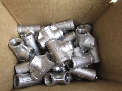 1/2'' GALVANIZED IRON TEE 3-Way Fitting Pipe NPT - LOT OF 20