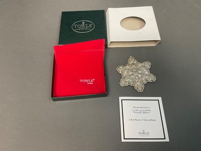 1996 Towle Sterling Silver Old Master Snowflake Ornament 7th in Series Christmas