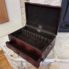 Reed & Barton Hagerty Silversmiths Silverware Flatware Chest + Drawer Eureka USA