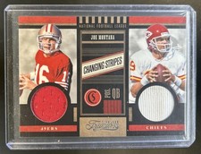 2011 Panini Timeless Treasures Joe Montana Changing Stripes Jersey #/249